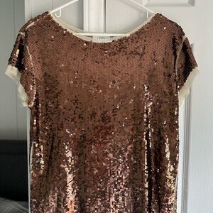 Sequin Brown Top